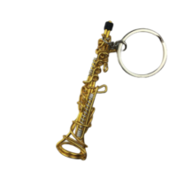 Wire Art Walker - Soprano Saxophone Keychain